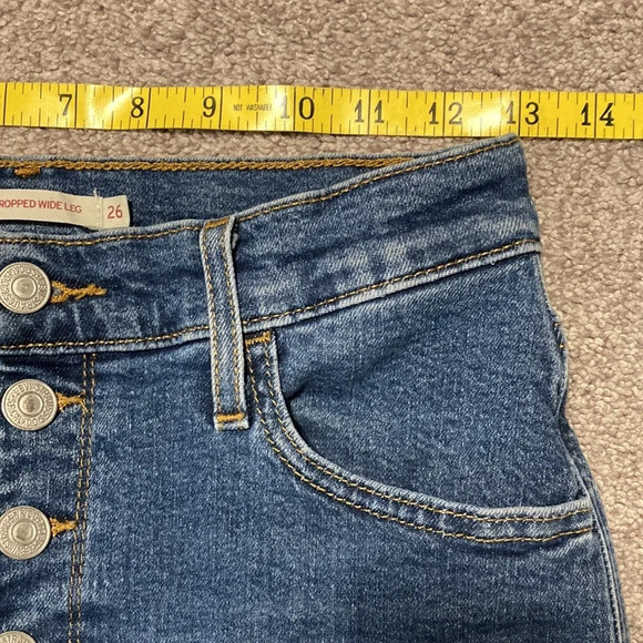 Levi’s Mile High Cropped Wide Leg jeans 26 - Picture 7 of 16